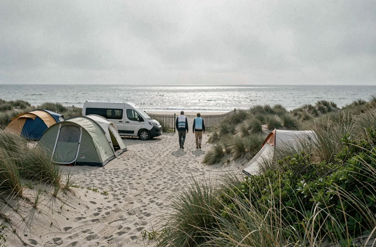Camping Les Embruns à Clohars-Carnoët avec tentes face à l'océan Atlantique dans un cadre naturel breton