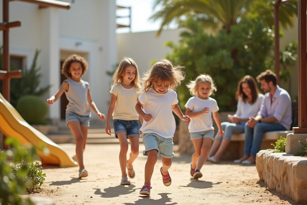 Enfants jouant dans un parc d