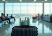 Produits de toilette autorisés en cabine d’avion : règles à connaître pour voyager sereinement