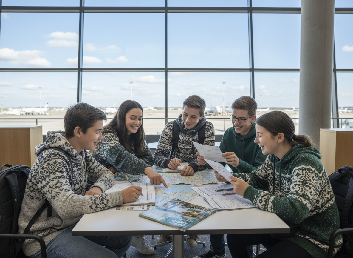 Groupe dados souriants à l