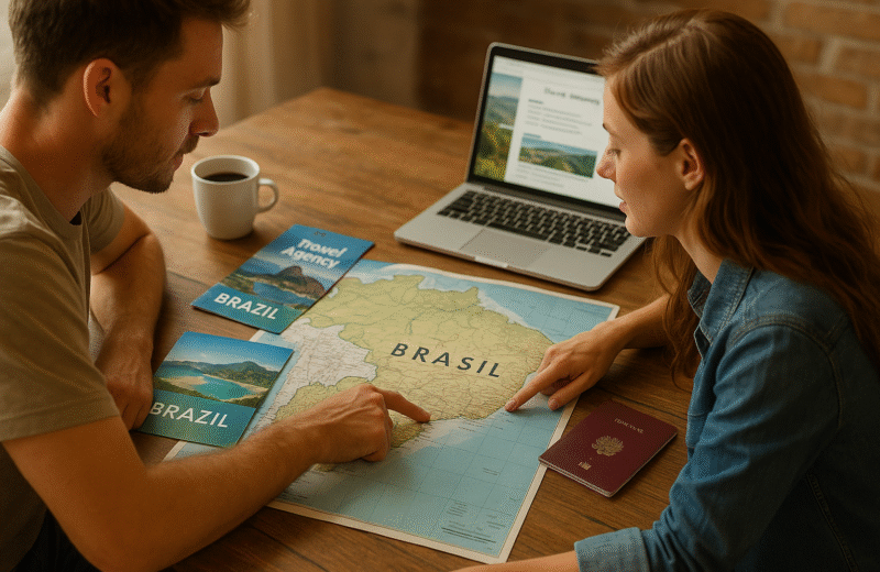 préparation d'un voyage en couple
