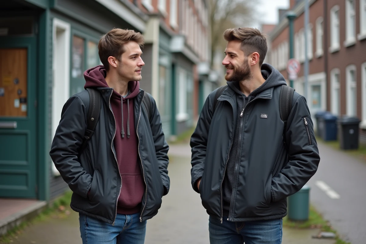 Deux jeunes discutant près d