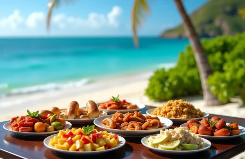 Gastronomie locale et détente à la plage de la Perle en Guadeloupe